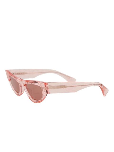 Gucci Eyewear GG embossed cat-eye sunglasses - Pink - zdjęcie produktu nr 2