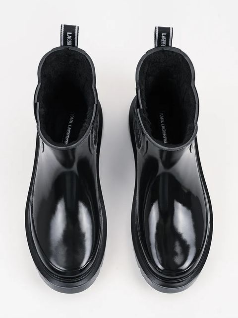 Karl Lagerfeld kalosze K/TORRENT damskie kolor czarny KL47140 - zdjęcie produktu nr 2