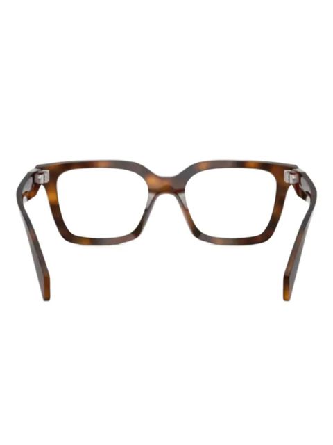 Prada Eyewear geometric-frame glasses - Brown - zdjęcie produktu nr 1