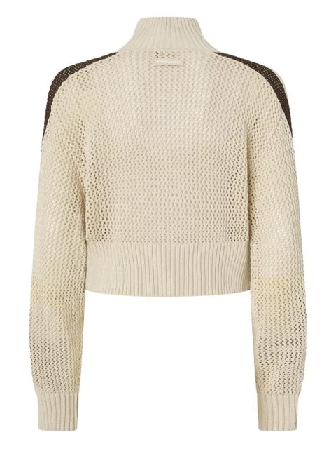 PINKO stripe zip cardigan - Neutrals - zdjęcie produktu nr 2