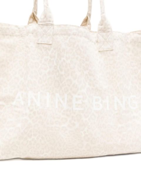 ANINE BING leopard-print tote bag - Neutrals - zdjęcie produktu nr 2