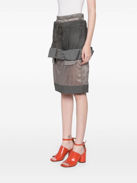 Maison Margiela layered midi skirt - Grey