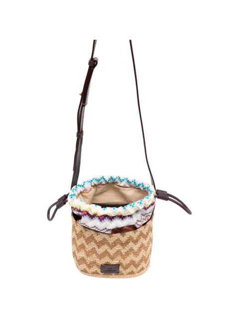 Missoni small zig-zag bucket bag - Neutrals