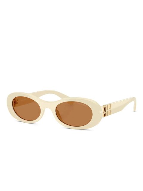 Miu Miu Eyewear oval-frame sunglasses - White
