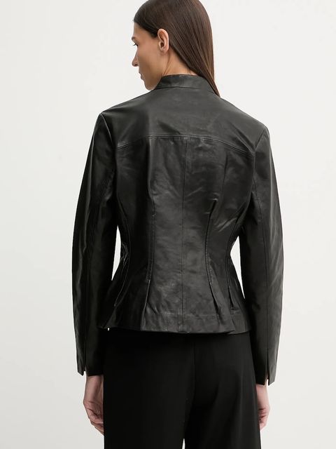 AllSaints kurtka skórzana CLO kolor czarny przejściowa W024LD