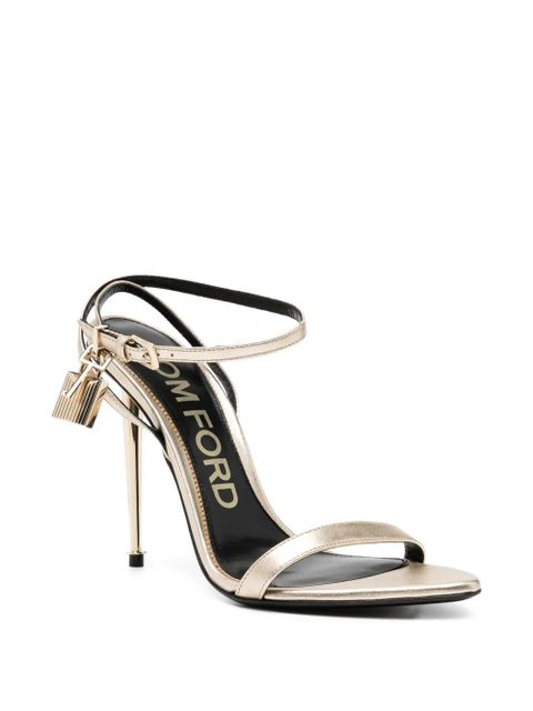 TOM FORD 105mm padlock leather sandals - Gold - zdjęcie produktu nr 2