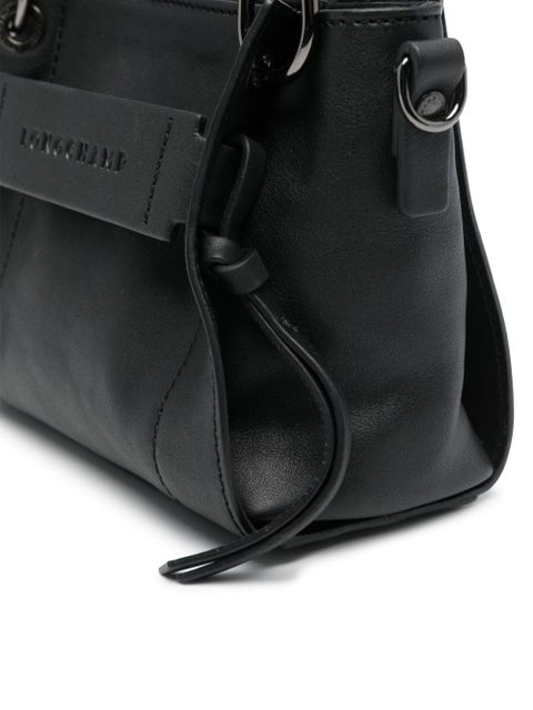 Longchamp XS 3D leather tote bag - Black