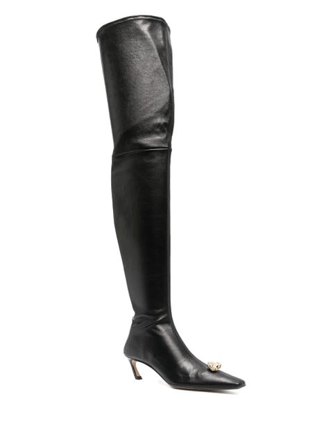 Lanvin Swing crystal-embellished boots - Black - zdjęcie produktu nr 2