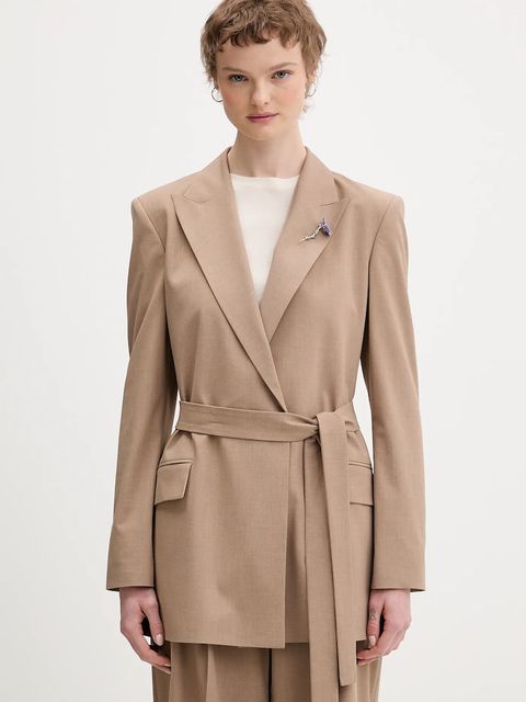 HUGO marynarka Abivale kolor beżowy 50554029 - zdjęcie produktu nr 1