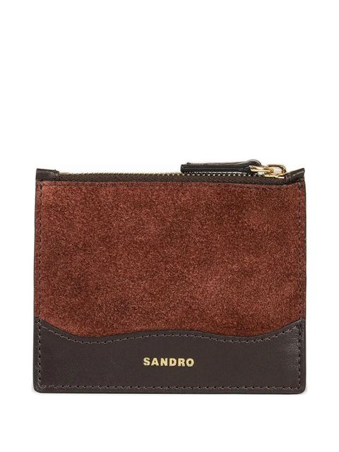 SANDRO leather zip-around wallet - Brown - zdjęcie produktu nr 1