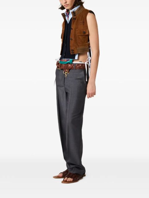 Miu Miu concealed-fastening trousers - Grey - zdjęcie produktu nr 2