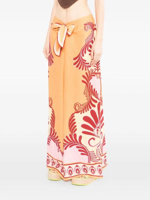 FARM Rio printed trousers - Orange