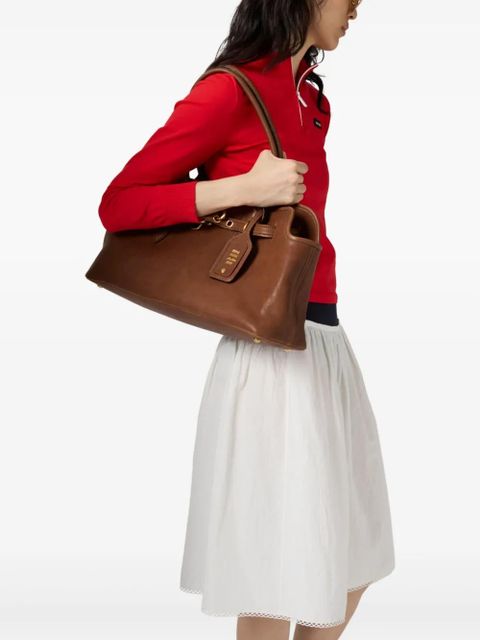 Miu Miu logo-print midi skirt - White - zdjęcie produktu nr 2