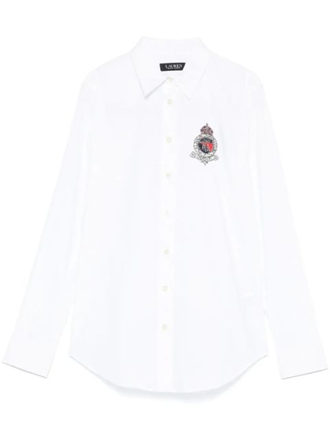 Lauren Ralph Lauren beaded-crest shirt - White - zdjęcie produktu nr 1