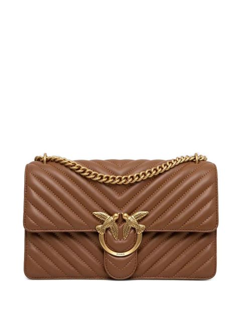 PINKO love-birds chain-strap satchel bag - Brown - zdjęcie produktu nr 1