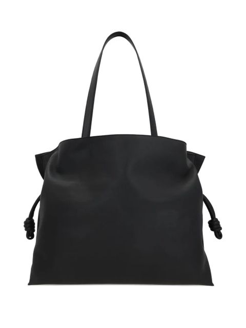 LOEWE large Flamenco knot-detail leather tote bag - Black - zdjęcie produktu nr 2
