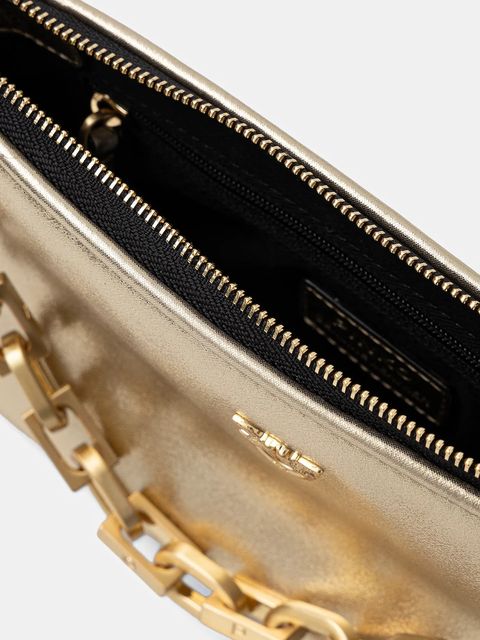 Pinko torebka skórzana Horizontal kolor złoty 105069 A2O9