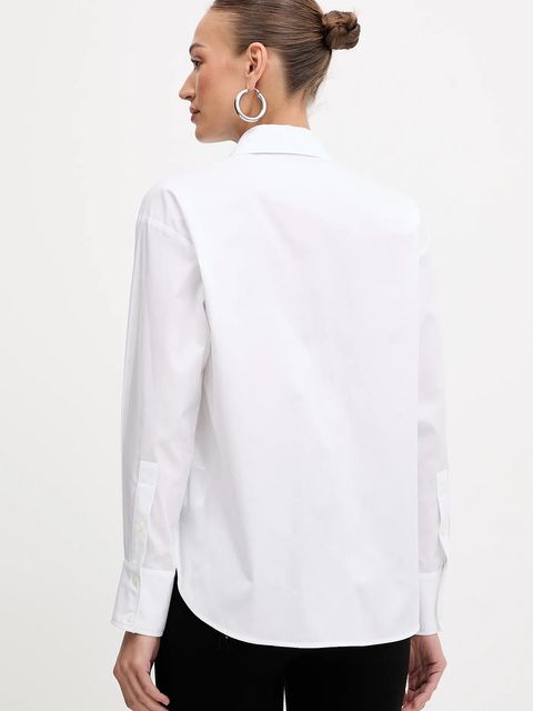 ERMANNO Firenze koszula bawełniana damska kolor biały relaxed z kołnierzykiem klasycznym 57TK014E31
