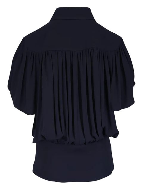 Lanvin pleated-panel short-sleeves top - Black - zdjęcie produktu nr 2