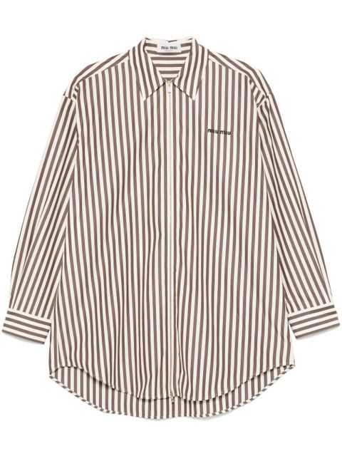 Miu Miu striped shirt - Brown - zdjęcie produktu nr 1