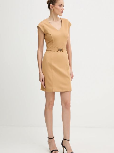 Guess sukienka CHRISSY kolor beżowy mini prosta W5BK21 KCMU2