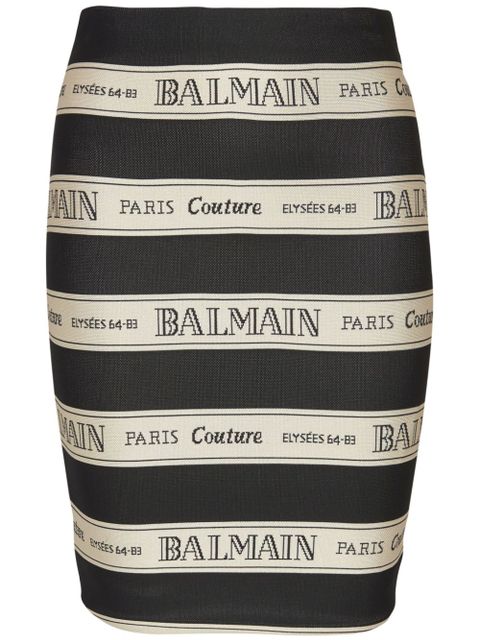 Balmain Jacquard Skirt - Black - zdjęcie produktu nr 1