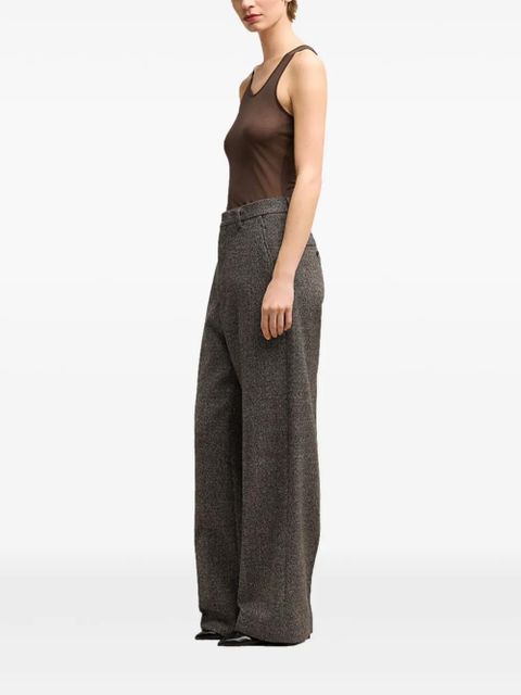 AMI Paris Large Fit high-waisted trousers - Brown - zdjęcie produktu nr 2
