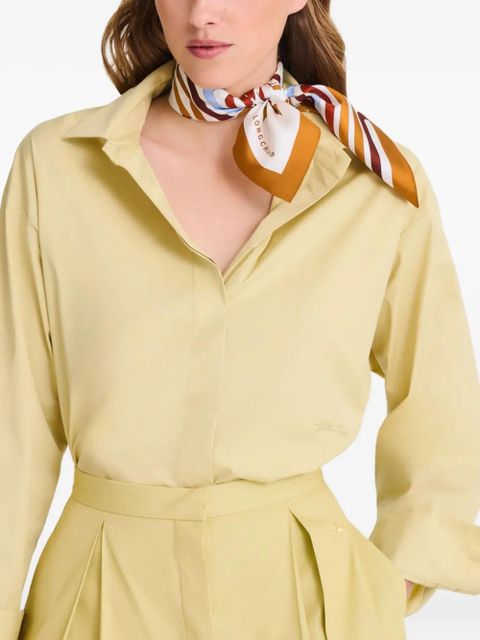 Longchamp bow print silk scarf - Neutrals - zdjęcie produktu nr 2