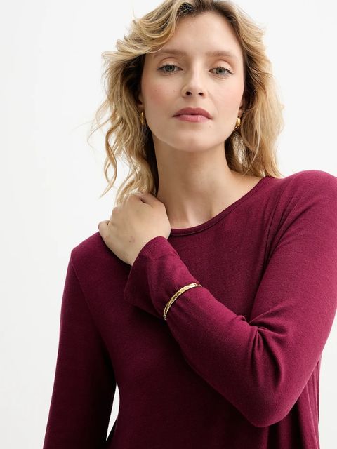 Answear.LAB sukienka kolor bordowy mini rozkloszowana