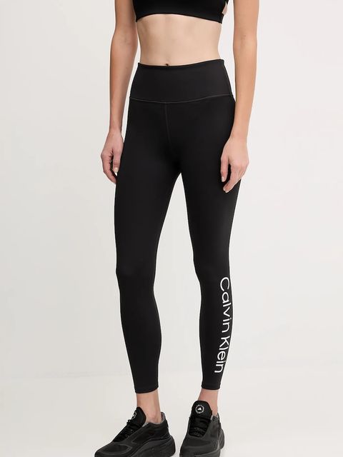 Calvin Klein Performance legginsy treningowe damskie kolor czarny wzorzyste LVGWS5L613 - zdjęcie produktu nr 1