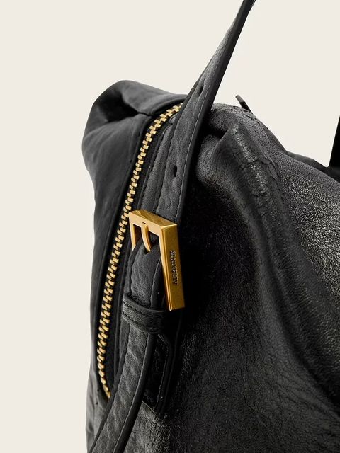 AllSaints torebka skórzana kolor czarny W512XD - zdjęcie produktu nr 2