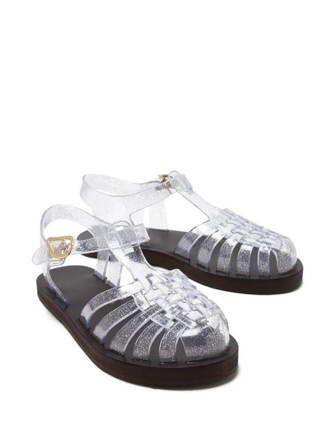Ancient Greek Sandals glitter-embellished jelly sandals - White - zdjęcie produktu nr 2