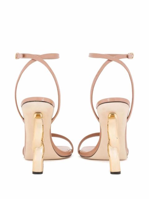 Dolce & Gabbana 3.5 105mm patent leather sandals - Neutrals
