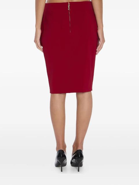Saint Laurent straight-hem pencil skirt - Red