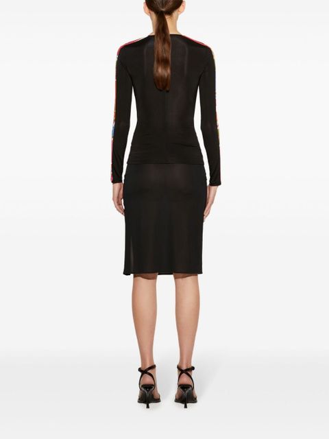 PUCCI contrast-trim long-sleeve top - Black