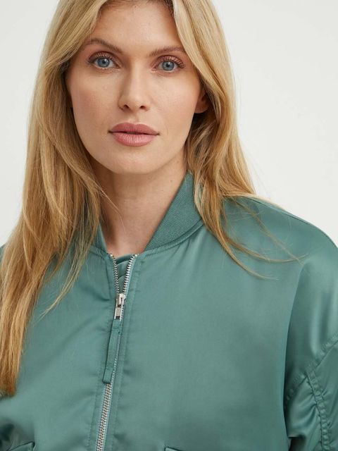 Levi's kurtka bomber damski kolor zielony przejściowa A7262
