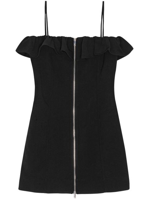 GANNI ruffle-trim minidress - Black - zdjęcie produktu nr 1