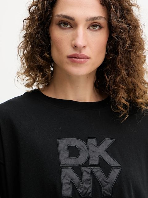 Dkny longsleeve bawełniany kolor czarny DJ5T1488