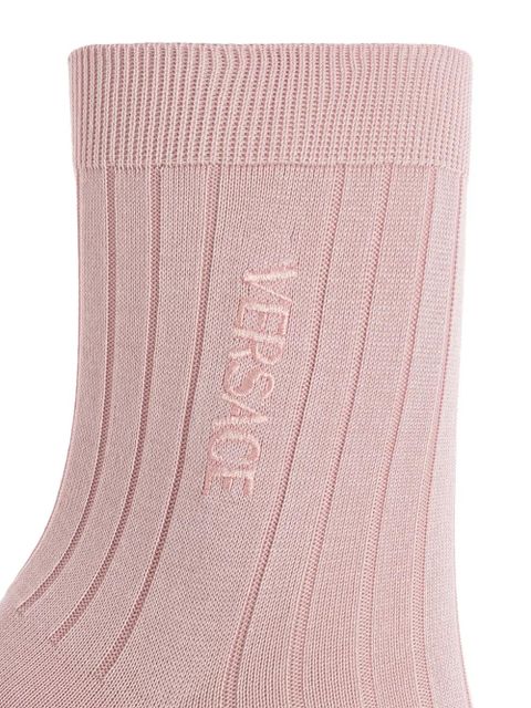 Versace ribbed logo-embroidered socks - Pink - zdjęcie produktu nr 2