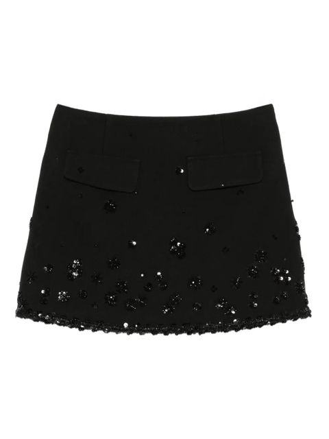 Maje sequin-embellished flap-pocket skirt - Black - zdjęcie produktu nr 1