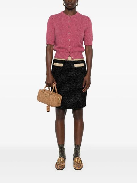 Miu Miu lamé knitted miniskirt - Black - zdjęcie produktu nr 2