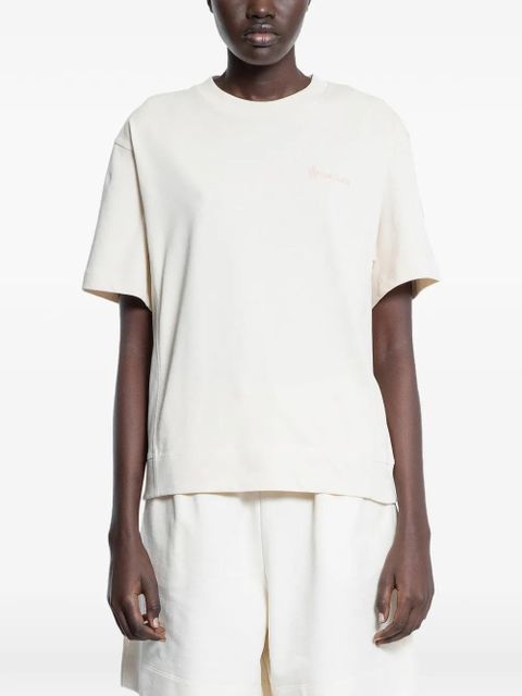 Moncler Grenoble logo-embroidered T-shirt - Neutrals - zdjęcie produktu nr 1