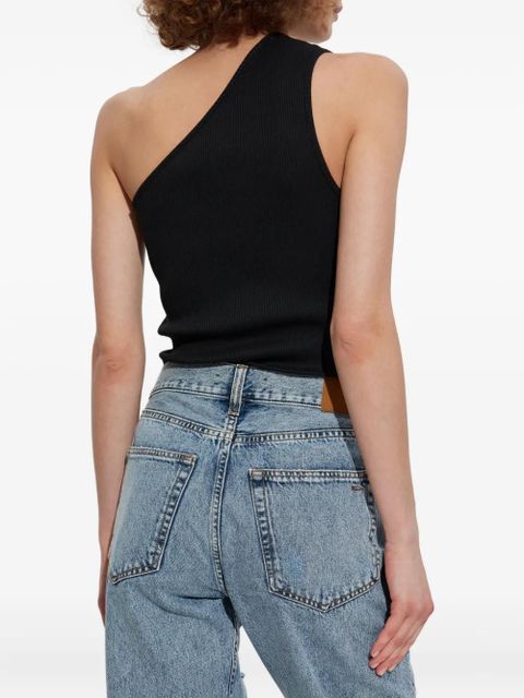 AMIRI one-shoulder keyhole top - Black
