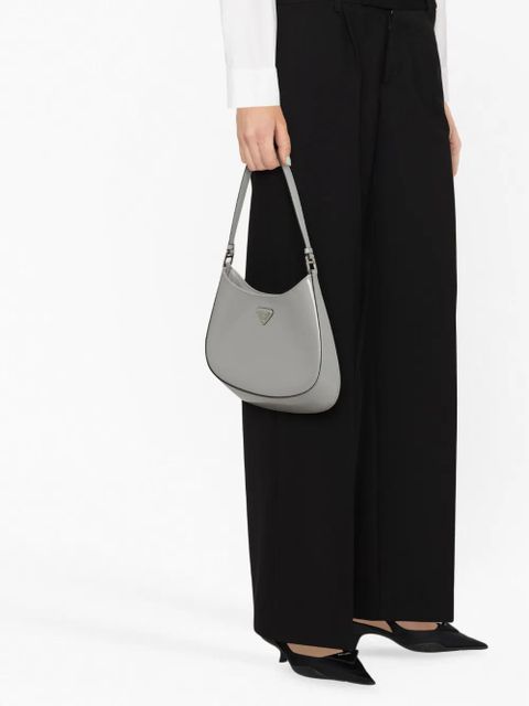 Prada Cleo brushed leather shoulder bag - Grey
