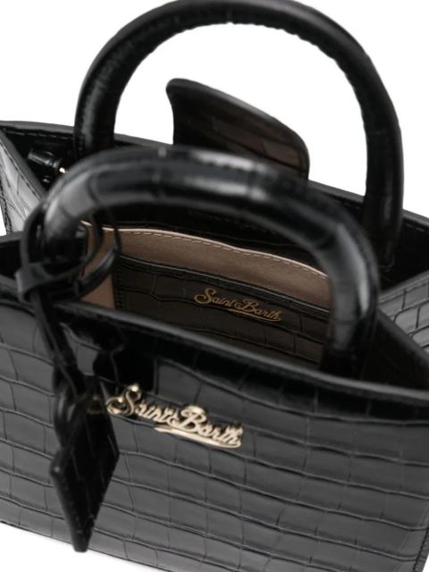 MC2 Saint Barth leather mini tote bag - Black