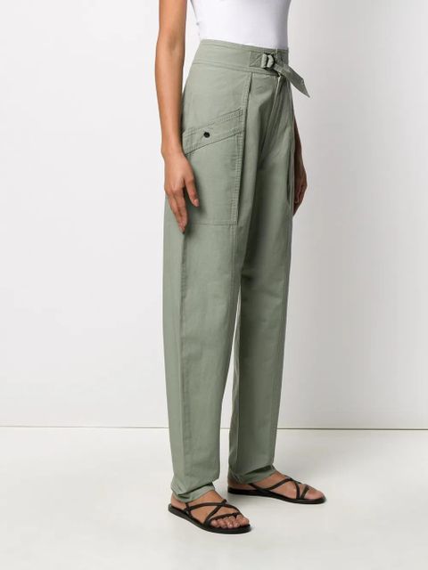 MARANT ÉTOILE high-waisted tapered trousers - Green