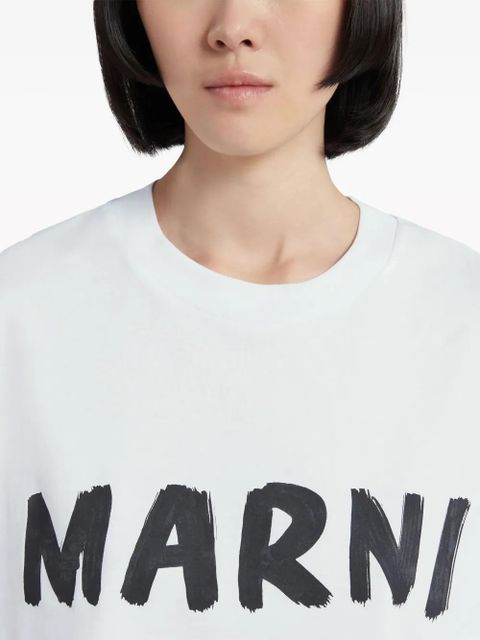 Marni logo-print cotton T-shirt - White
