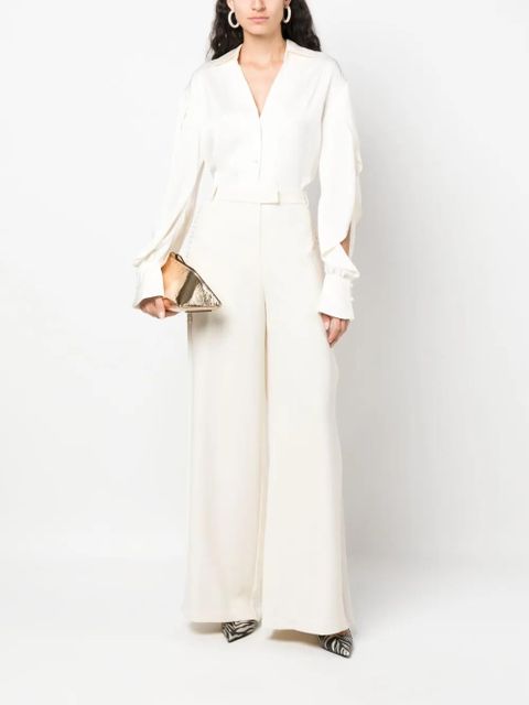 Simkhai V-neck draped-sleeve shirt - Neutrals - zdjęcie produktu nr 2