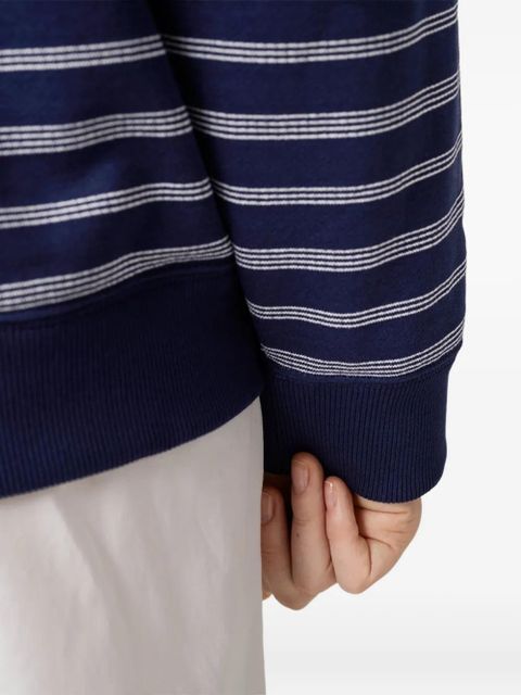 Miu Miu striped half-zip polo shirt - Blue - zdjęcie produktu nr 2