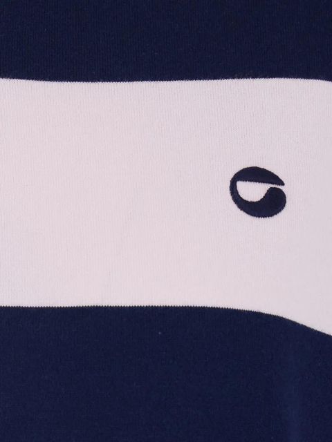 Coperni striped embroidered-logo maxi dress - Pink